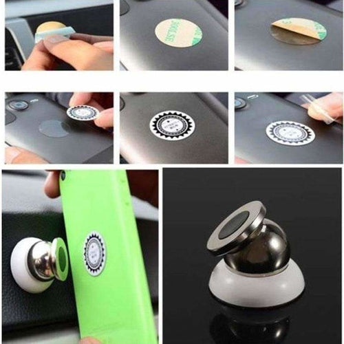 Magnetic Car Phone Mount – 360° Dashboard Holder for Phone & GPS