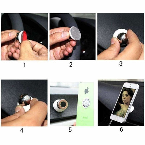 Magnetic Car Phone Mount – 360° Dashboard Holder for Phone & GPS