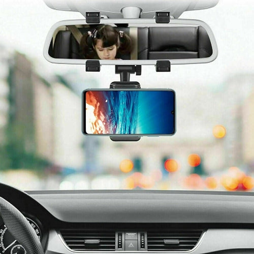 Universal 360° Rear-View Mirror Phone & GPS Mount