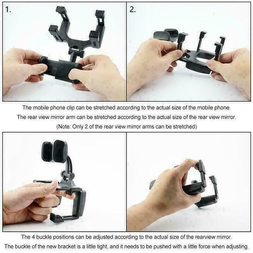 Universal 360° Rear-View Mirror Phone & GPS Mount