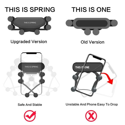 Universal Gravity Car Phone Holder - Air Vent Mount
