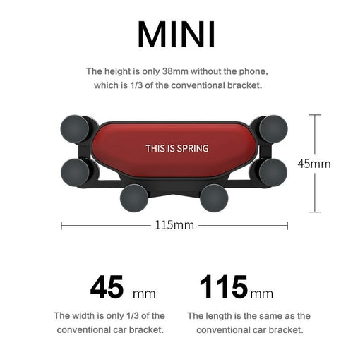 Universal Gravity Car Phone Holder - Air Vent Mount